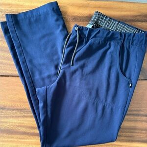 Beyond Scrubs Pants - Women's Navy Drawstring Joggers with Elastic Waist